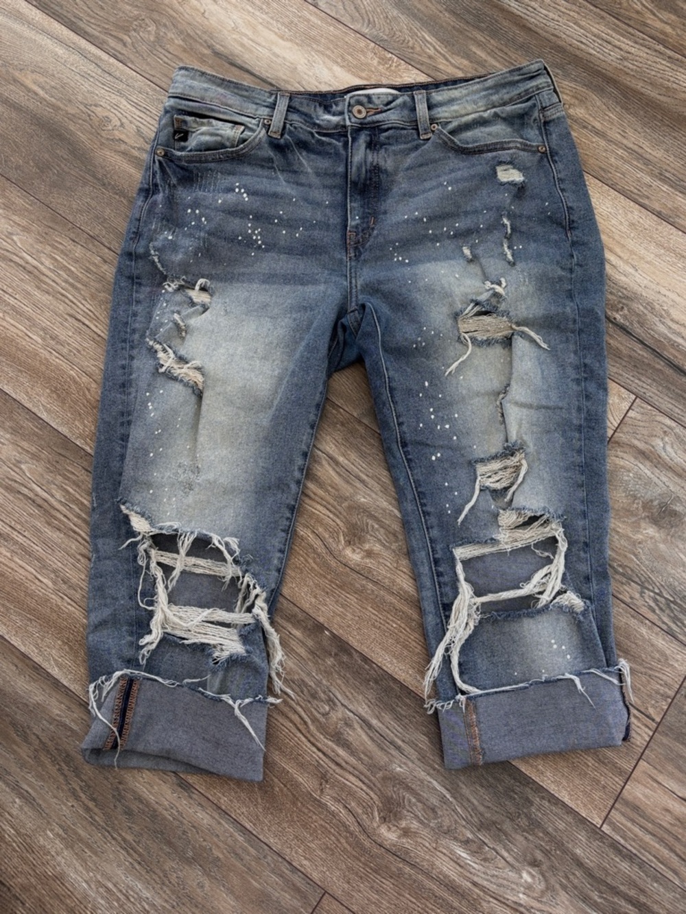 Kancan Distressed Blue Women's Boyfriend Jeans